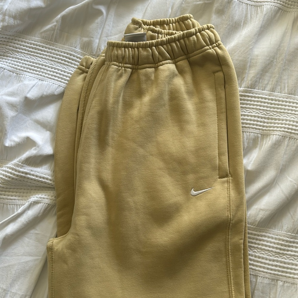 Nike Yellow Canvas Joggers